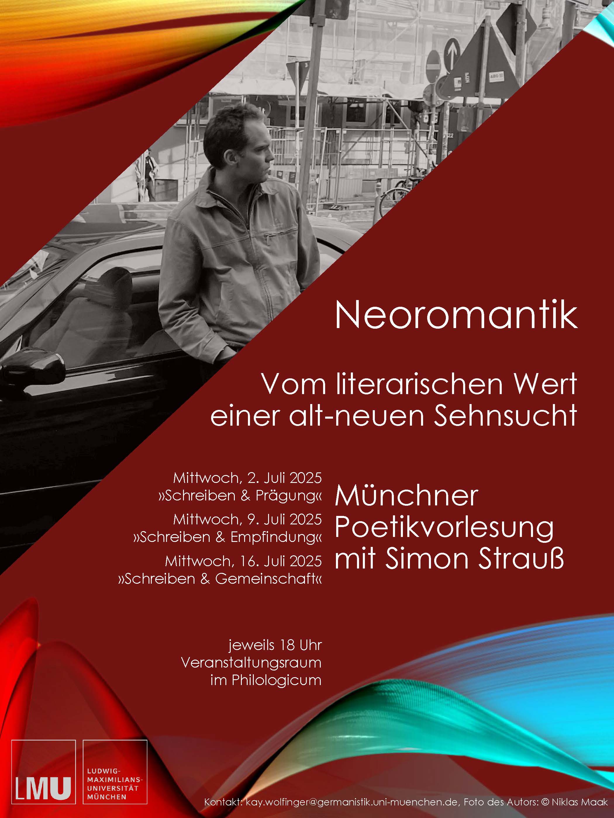 Juli 2025: Münchner Poetikvorlesung mit Simon Strauß – "Neoromantik. Vom literarischen Wert einer alt-neuen Sehnsucht" 